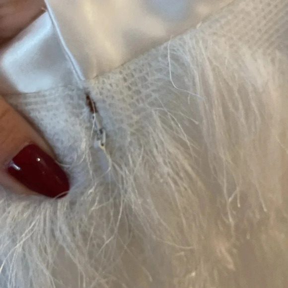 Halfpenny London Ivy Fringe Maxi Skirt White Ivory Satin Size 4/6 NWT - Picture 13 of 13